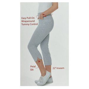 NWT S.C.&Co Women Petal Slit Capri Pull On Tummy Control Pant Size 16 $50 AA63